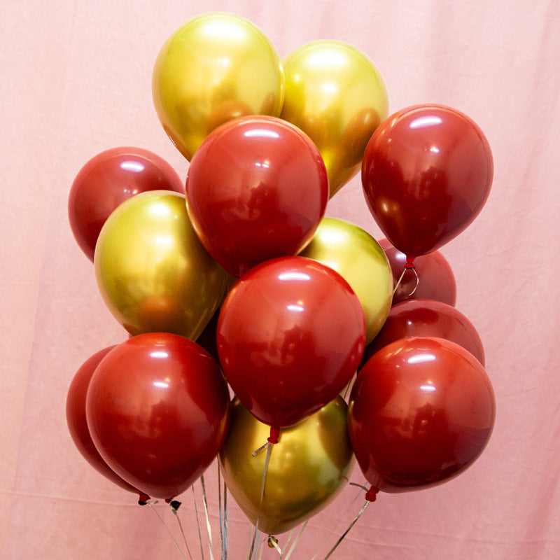 Heart-shaped Pomegranate Red Rubber Balloons