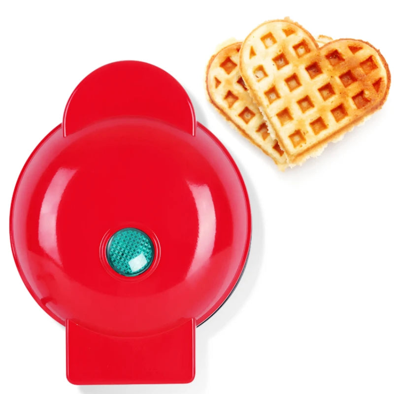 Electric Waffle Machine Portable Home Breakfast Machine Waffle Maker Breakfast Love Heart Shaped Waffle Maker Cooking Appliance