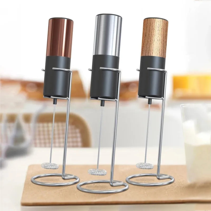 Electric Milk Frother Mini Foamer Coffee Maker Egg Beater With Stand for Chocolate Cappuccino Stirrer Portable Blender