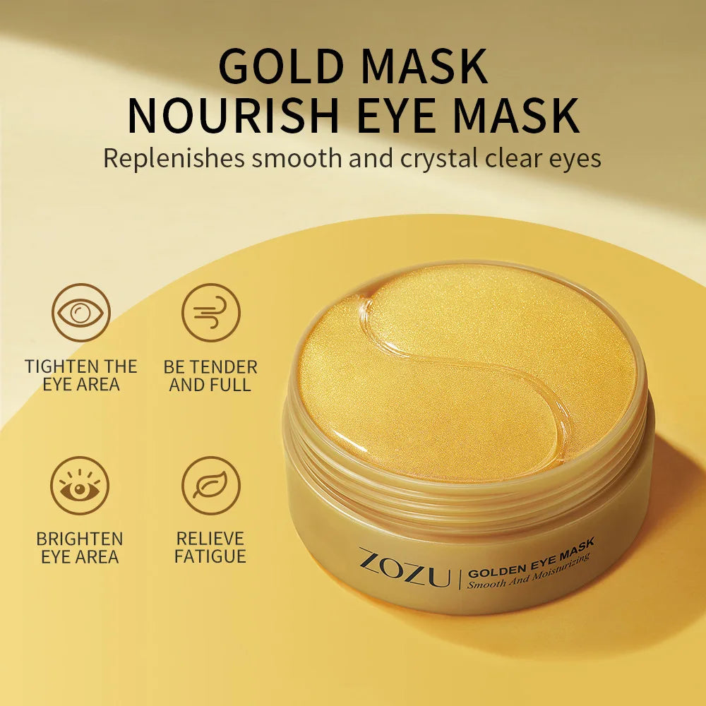 60pcs Avocado Golden Collagen Eye Mask Anti Dark Circles Eye Bags Moisturizing Firming Eye Patches Skin Care Products