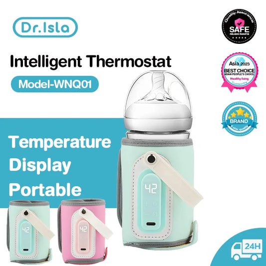 Dr.isla Portable Baby Bottle Warmer Feeding Bottle Heat Keeper Travel Warmer Cover USB Heater Outdoor Bottle Warmer