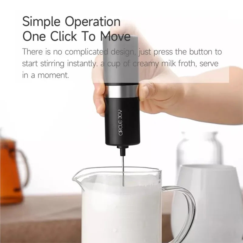 Electric Milk Frother Mini Foamer Coffee Maker Egg Beater With Stand for Chocolate Cappuccino Stirrer Portable Blender